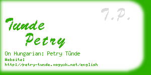 tunde petry business card