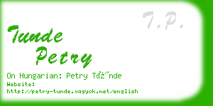 tunde petry business card